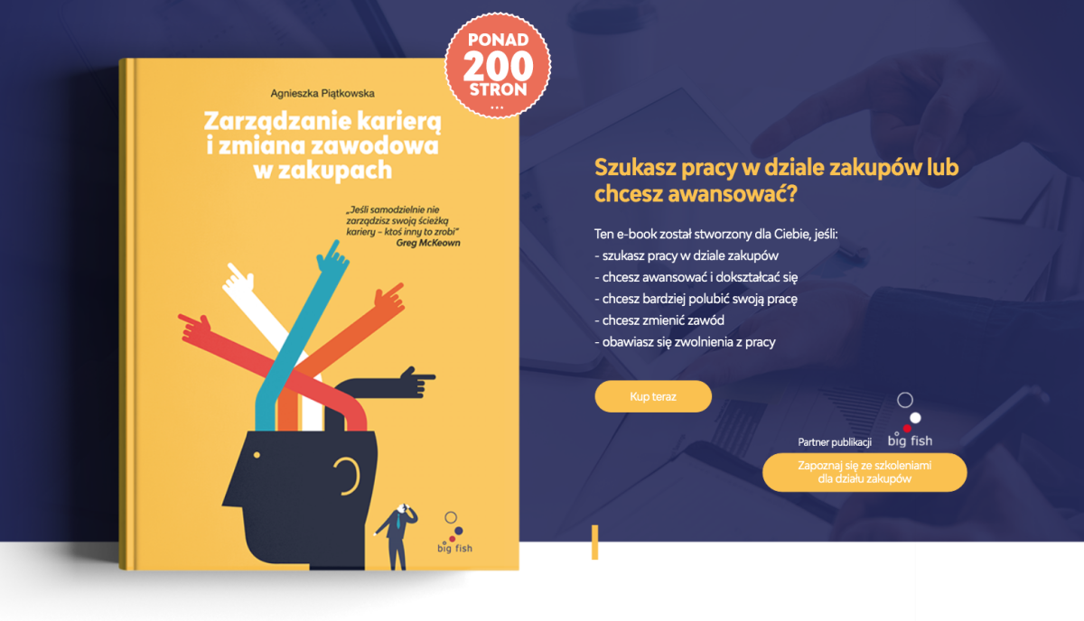 E-book "Zarządzanie karierą i zmiana zawodowa w zakupach" już dostępny w sprzedaży. | Big Fish Sp. z o.o.